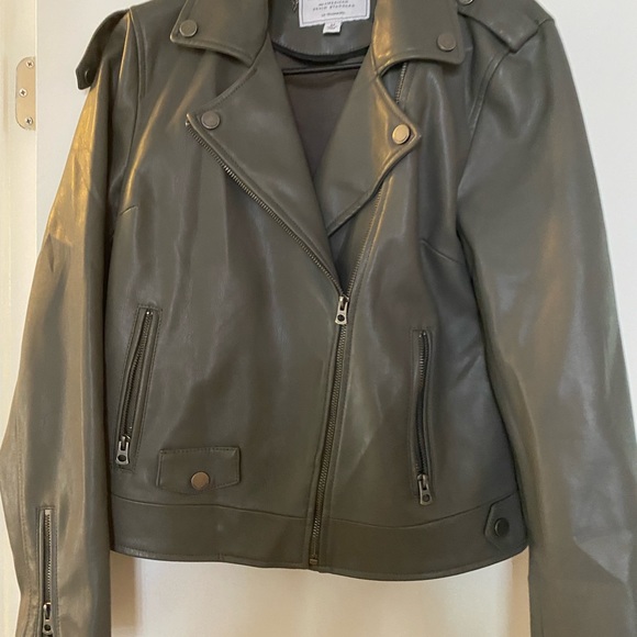 REAL GREY LEATHER JACKET LUCKY BRAND NEVER WORN - Picture 3 of 4